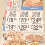 3 Traditional/Plant Based Pizzas + Garlic Bread & 1.25L Drink $24.95 Pick up @ Domino's (Select Stores)