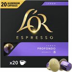 L'or Espresso Coffee Lungo Profondo - Intensity 8 - 200 Capsules (10x20 Pods Pack) $80 ($72 S&S) Delivered @ Amazon AU