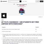 Apple: Up to 8% Cashback on Selected Apple Devices @ Cheddar