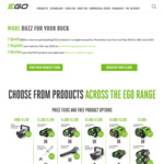 Ego Tools Bonus Tools & Battery Offer with $800+ Spend @ EGO Power Plus