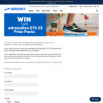 Win 1 of 5 Adrenaline GTS 23 Prize Packs Worth $364.35 from Brooks
