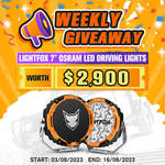Win 1 of 10 LIGHTFOX 7" Osram LED Driving Lights from VIC Offroad