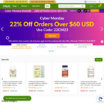22% off Orders over US$60 with Coupon (Free Delivery over A$80) @ iHerb