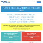 nbn Fixed Wireless 75/10Mbps $75/Month + $35 Join Fee: $50 off First Month + $10/Month off for Next 11 Months @ Future Broadband