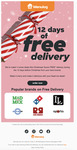 12 Days of Free Delivery with $25 Minimum Spend from Participating Stores (Service Fees Apply) @ Menulog