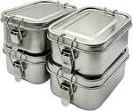 4 Stainless Steel Bento Boxes with Lock 550mL Lunch Container $26.99 + Delivery ($0 with Prime/ $59 Spend) @ BITUSIC Amazon AU