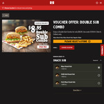 Double Sub Combo $8.95 C&C Only @ Red Rooster