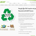 AcerStore : 120$ for sending in your old broken laptop - no 15$ registration fee till 31 Jan