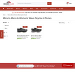 Mizuno Mens & Womens Wave Skyrise 4 Running Shoes $89.95 (RRP $199.95) + Shipping @ Brand House Direct