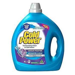 Cold Power Laundry Detergent Liquid Odour Fighter 4L $18 ($16.20 with S&S) + Delivery ($0 with Prime/ $59 Spend) @ Amazon AU