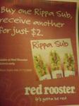 Buy 1 Rippa Sub get another for just $2 @ Red Rooster (VIC only offer)