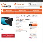 Canon D20 Waterproof Camera - $169 from digiDIRECT ($158 after Match and Cashback Officeworks)