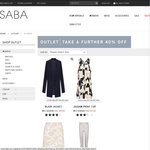 SABA Online Outlet - Take a Further 40% OFF