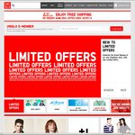 UNIQLO Free Shipping over $50 Instead of $100 + Limited Offer Sales
