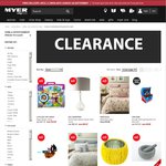 Myer Priced to Clear Home, Entertainment and Clothing. 50% off  Sheridan, Toys and More