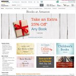 Amazon.com 25% off Print Books with Code (Max Discount $10)