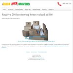 Receive 20 Free Moving Boxes (Valued at $66) When Moving Full House Contents @ Quick Pick Movers (VIC)