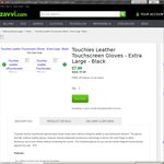 Zavvi - Touchies Leather Touchscreen Gloves - Black (< $20 Delivered)