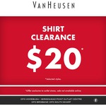 Van Heusen Shirts - $20 * Selected Styles _ across All DFOs (Sale Not Available Online)