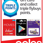 Buy Any Gift Card at Coles and Get Triple Flybuys Points