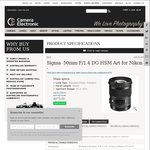 Camera Electronic Perth $200 Cashback on Sigma and Zeiss Lenses 1 Day Only