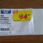 Apple 45w Magsafe Power Adaptor - $64 @The Good Guys 