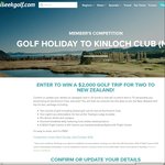 Win a $2,000 Golf Trip for 2 to New Zealand from iseekgolf