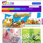$10 off All Orders over $50 at Wizzle Party Supplies
