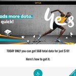 Get 5GB Total Data for $10 @ Optus Prepaid