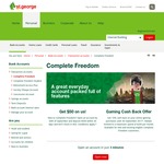 St.George Bank, Bank of Melb, Bank SA - $50 Cash Bonus For New Complete Freedom Accounts ($500 Deposit Required)