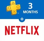 PlayStation Plus: 3 Month Membership $33.95 (Get 3 Months HD Netflix FREE Worth $41.97)