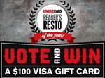 Win 1 of 5 $100 Visa Gift Cards from Trade Unique Cars / Bauer Media