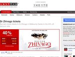 40% off Dr Zhivago in Melbourne. A Reserve tickets $65 this Sat and Sun only! Save $44.90
