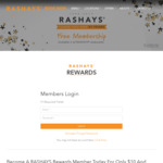 [NSW, ACT, QLD] RASHAYS Rewards Free Membership/Renewal (in-Store Only)