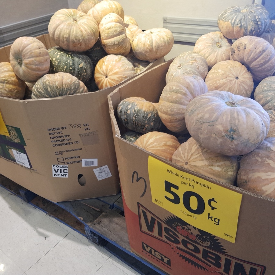 [VIC] Kent Pumpkin 0.50/Kilo Coles, Balaclava OzBargain