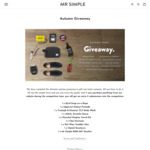 Win an Autumn Gift Pack Worth $1,040 from Mr Simple