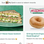 Sandwiches $3, Krispy Kreme Original Glazed Doughnut $2 @ My 7-Eleven App