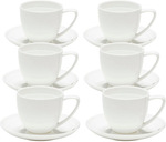 Salt&Pepper EDGE 6x 100ml Espresso Cups and Saucers $15 (50% off in-Cart, RRP $59.95) + Delivery ($0 C&C/ $49 Spend) @ MYER