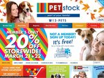 20% off All Stock @ PetStock Stores for Members Today Only (Sign up Free in Store)