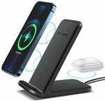 IGUGIG 15W 2-in-1 Wireless Charging Stand  $14.99 (Was $29.99) + Delivery ($0 with Prime/ $39 Spend) @ WQQ Direct via Amazon AU
