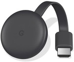 Google Chromecast 3 $39 ($37 Kogan First) + Delivery ($0 with Kogan First) @ Kogan