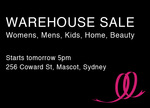 BuyInvite Warehouse Sale - Mascot (NSW) in-Store Only