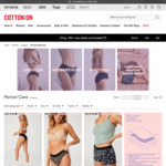 Cotton on X Tom Organic Period Underwear $5 + Delivery (Free with $60 Spend) @ Cotton on