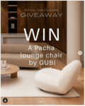 Win a GUBI Pacha Lounge Chair Worth $4,499 from Royal Oak Floors