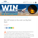Win VIP tickets to the sold-out Big Red Bash 5-7 July valued at up to $6,400 from Royal Flying Doctor Service