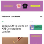 Win 1 of 10 $100 Vouchers to Spend on XRJ Celebrations Candles from Fashion Journal