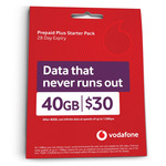 Vodafone $30 Starter Pack with 40GB Data for $5 C&C Only @ Bing Lee