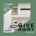 Win a Custom Made Linear Pendant or 1 of 2 Matching Sets of 250mm Cruinn Pendant Lights in Black & Opal from zlights