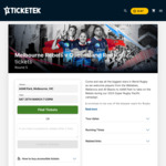 [VIC] Melbourne Rebels vs QLD Reds (Rugby), AAMI Park 25/03 (Double-Header) $10 + $6.30 Fee @ Ticketek