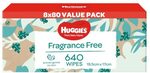 Huggies Thick Baby Wipes Fragrance Free (Pack of 640) $20 ($17 S&S) + Delivery ($0 with Prime) @ Amazon AU